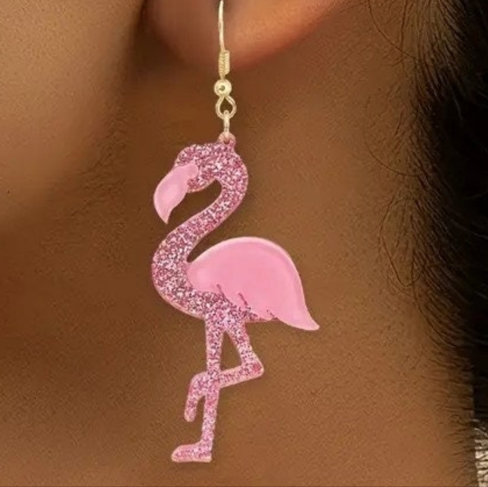 Flamingo Earrings - Picture 1 of 3